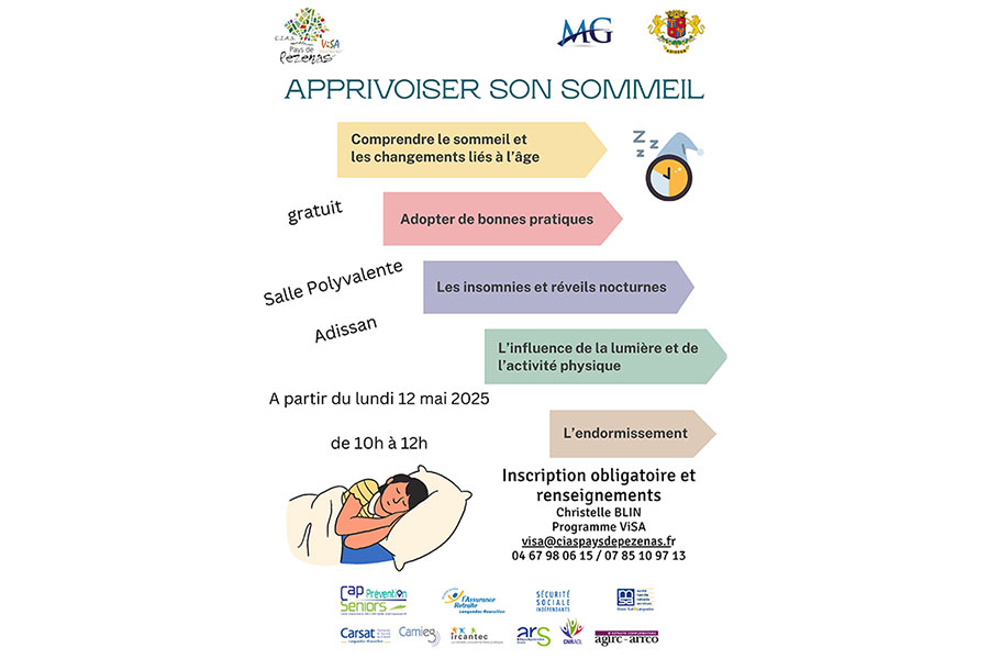 Atelier Apprivoiser son sommeil  Adissan